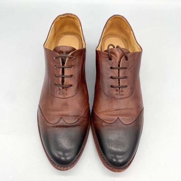 The Office of Angela Scott Womens 40/ 9 Mr. Evans Oxford Shoes Walnut Leather - Picture 3 of 12